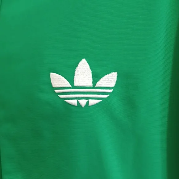 Classic Men's Green Track Jacket with White Stripes - Picture 5 of 9